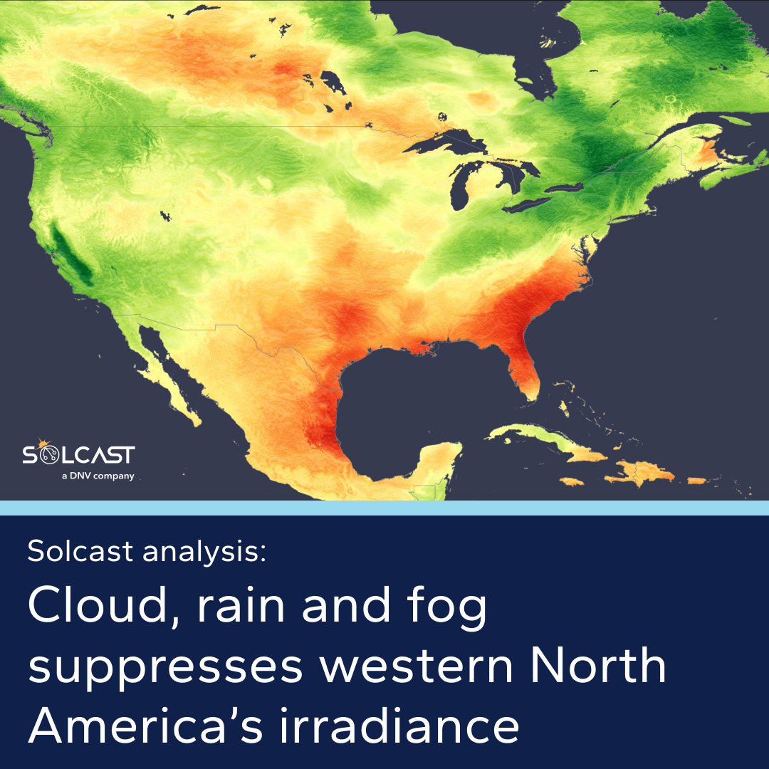 Atmospheric river cuts irradiance across Western North America