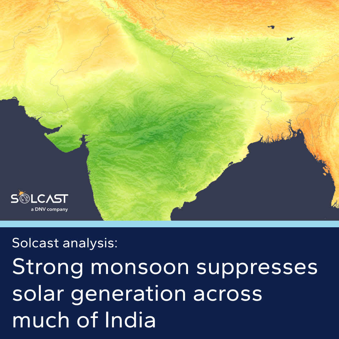 India’s strong monsoon cuts solar generation by 15% in September to October