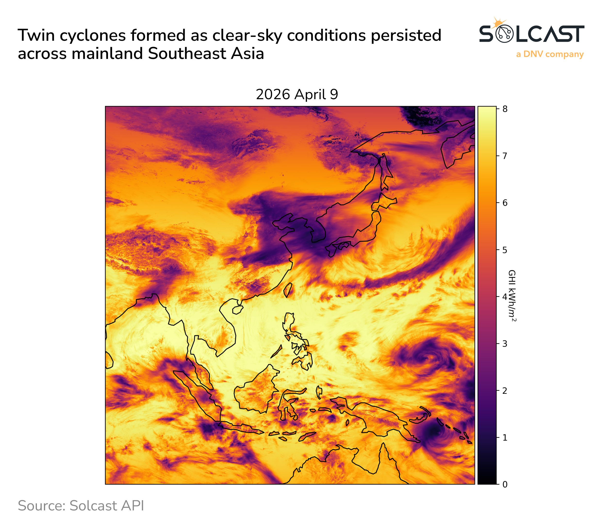 Twin cyclones in Asia - April 9