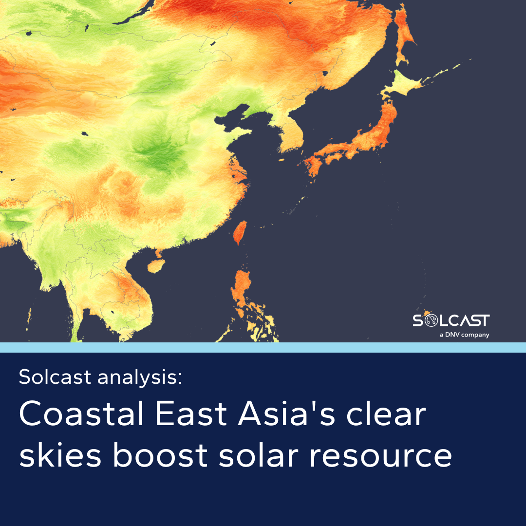 East Asia’s sunny May lifts coastal irradiance above average as El Niño builds
