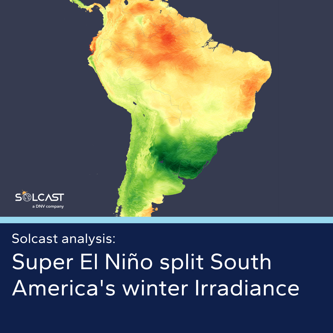 Sunny north and cloudy south as Super El Niño defines South American winter
