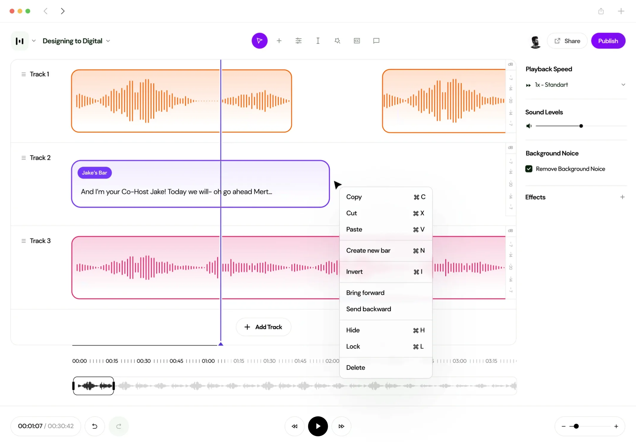 A screenshot of a computer screen with sound waves.