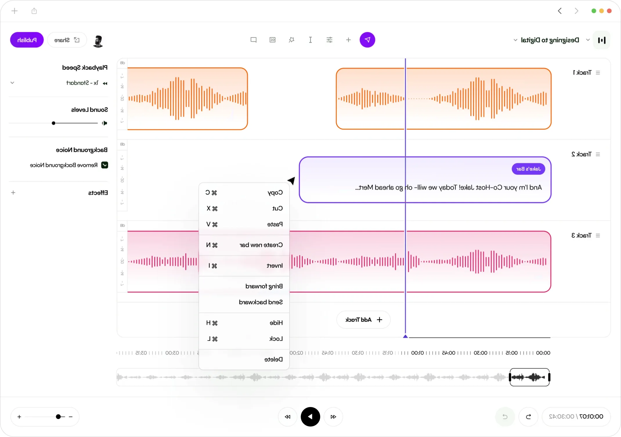 A screenshot of a computer screen with sound waves.