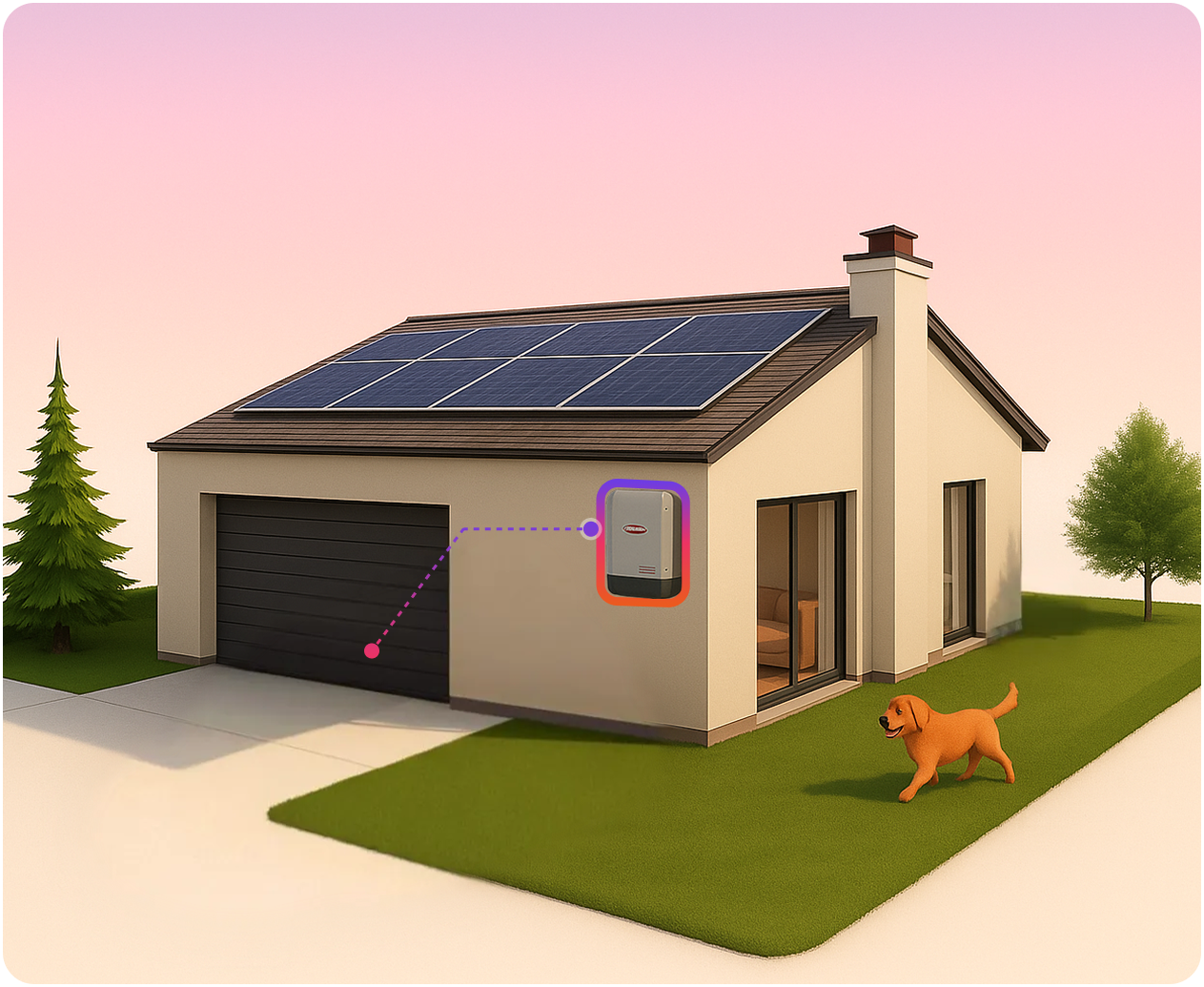 Home with battery