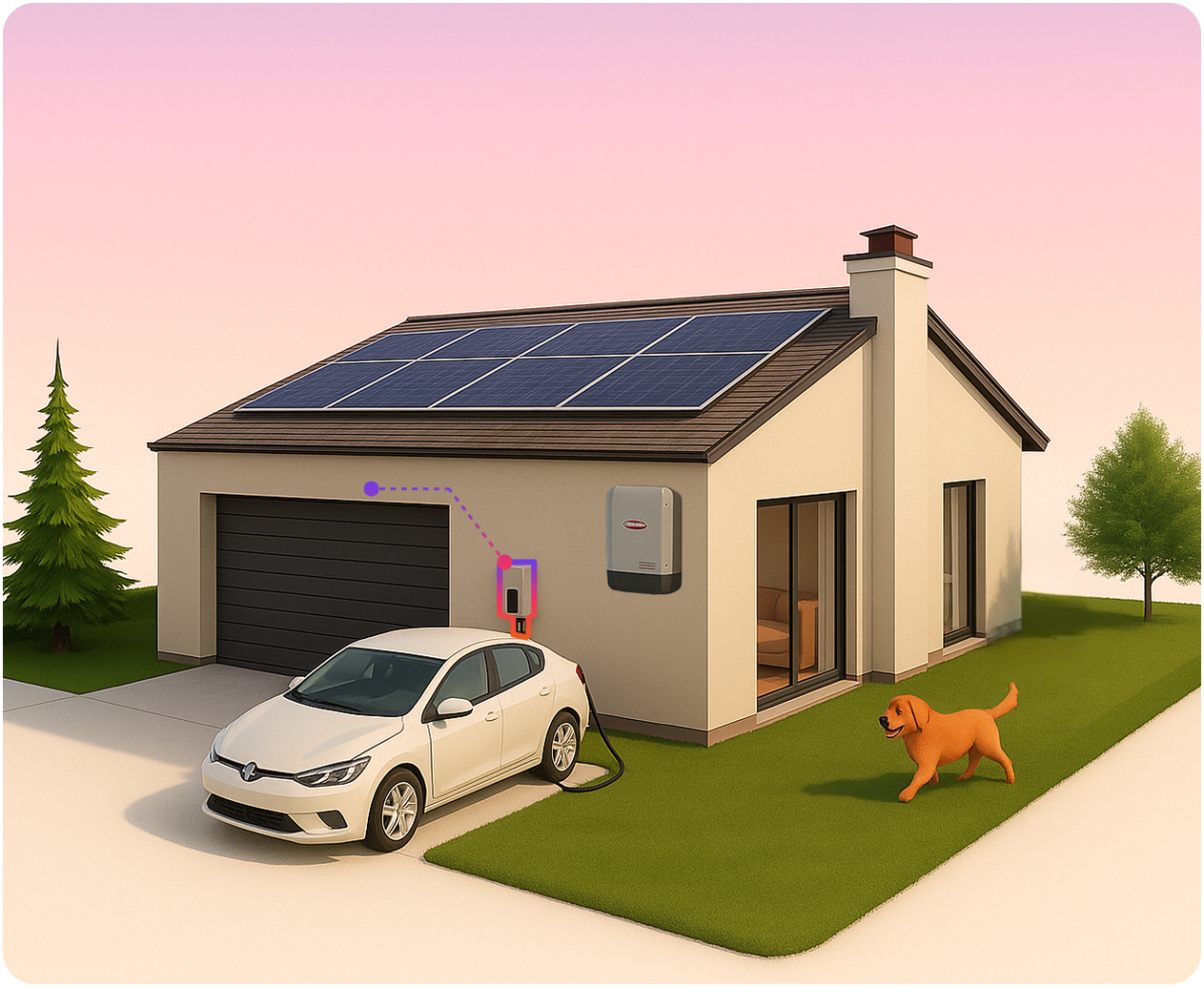 Home with EV charge