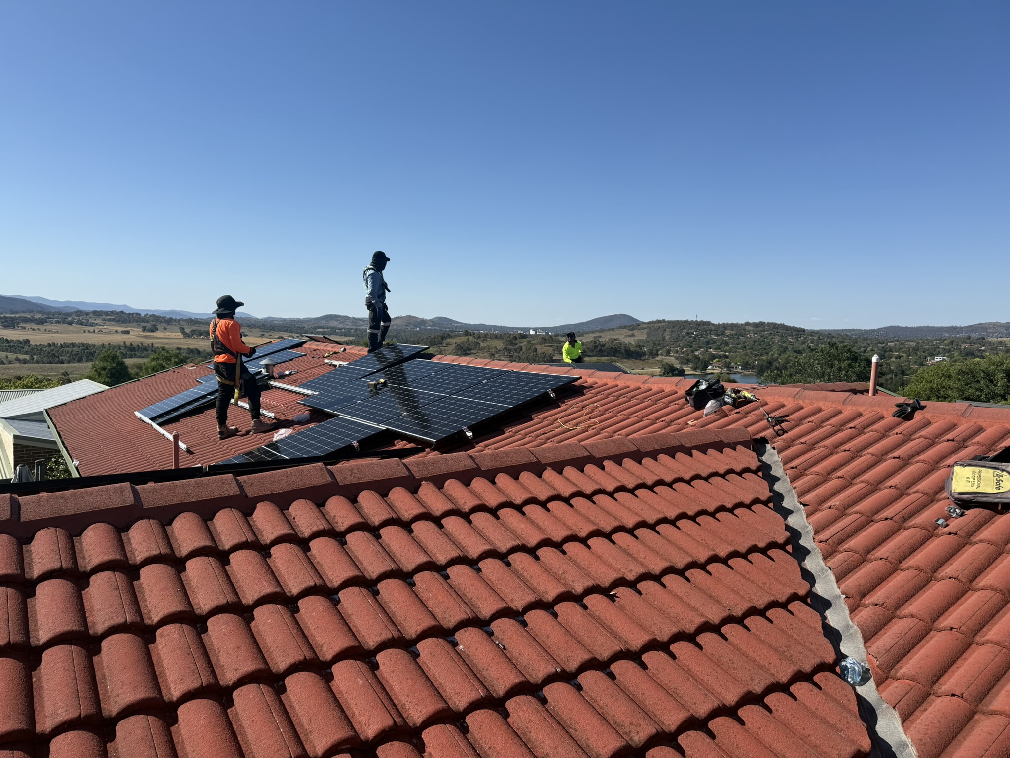 Finished Decarby residential solar project on a Canberra home