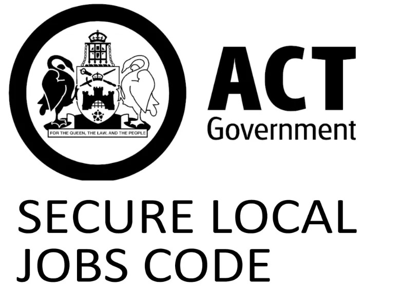 ACT secure local jobs code logo