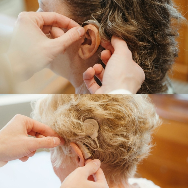 Patient receiving a comprehensive hearing loss treatment consultation