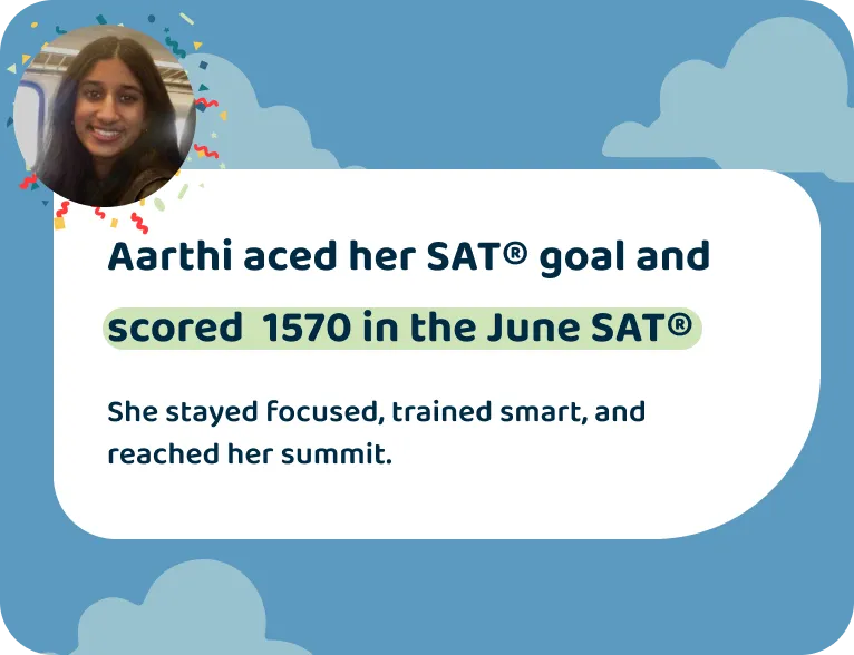 Aarthi scored 1570 in June SAT