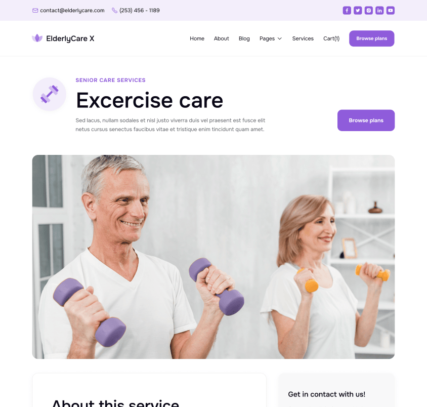 ElderlyCare X - Services Single Page - Elderly Care Webflow Template