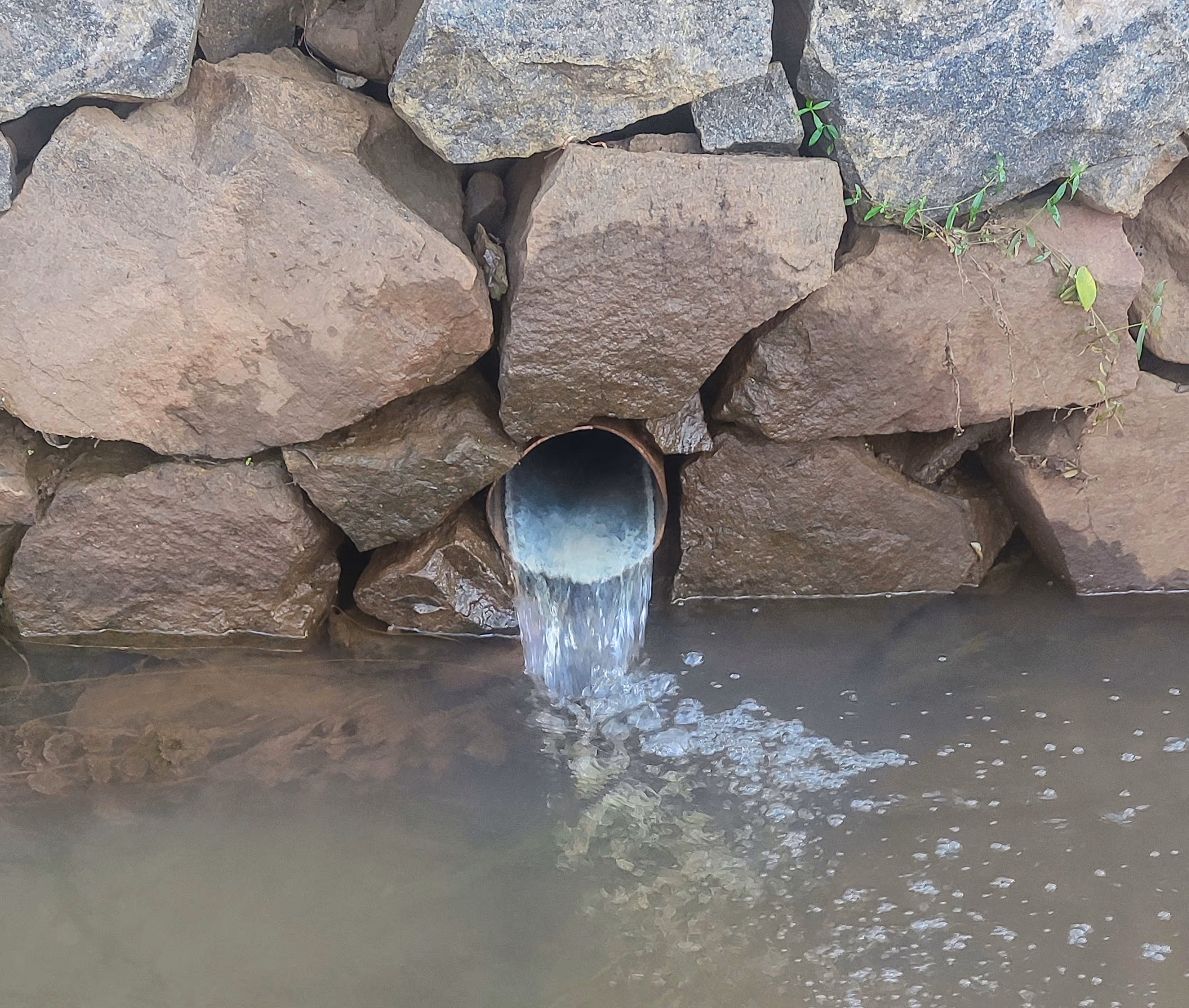 Rocks and water