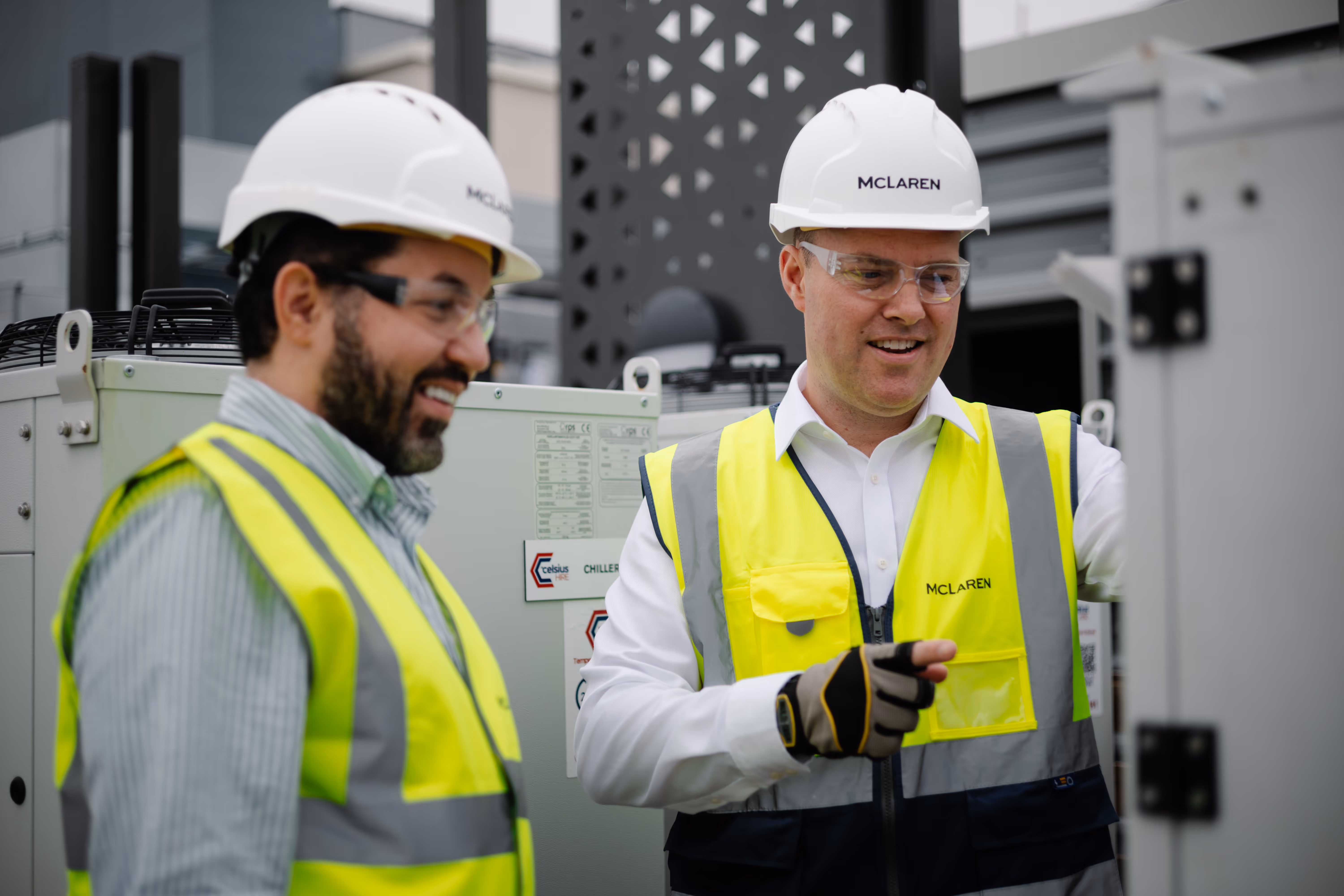 Two construction workers