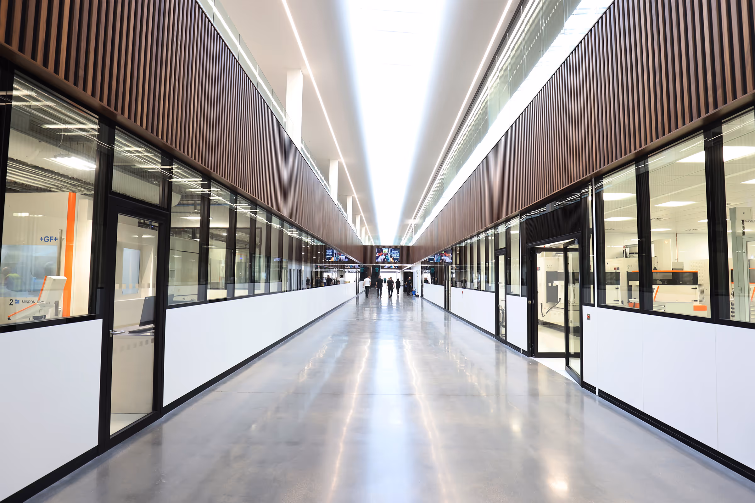 A view of the inside of a building