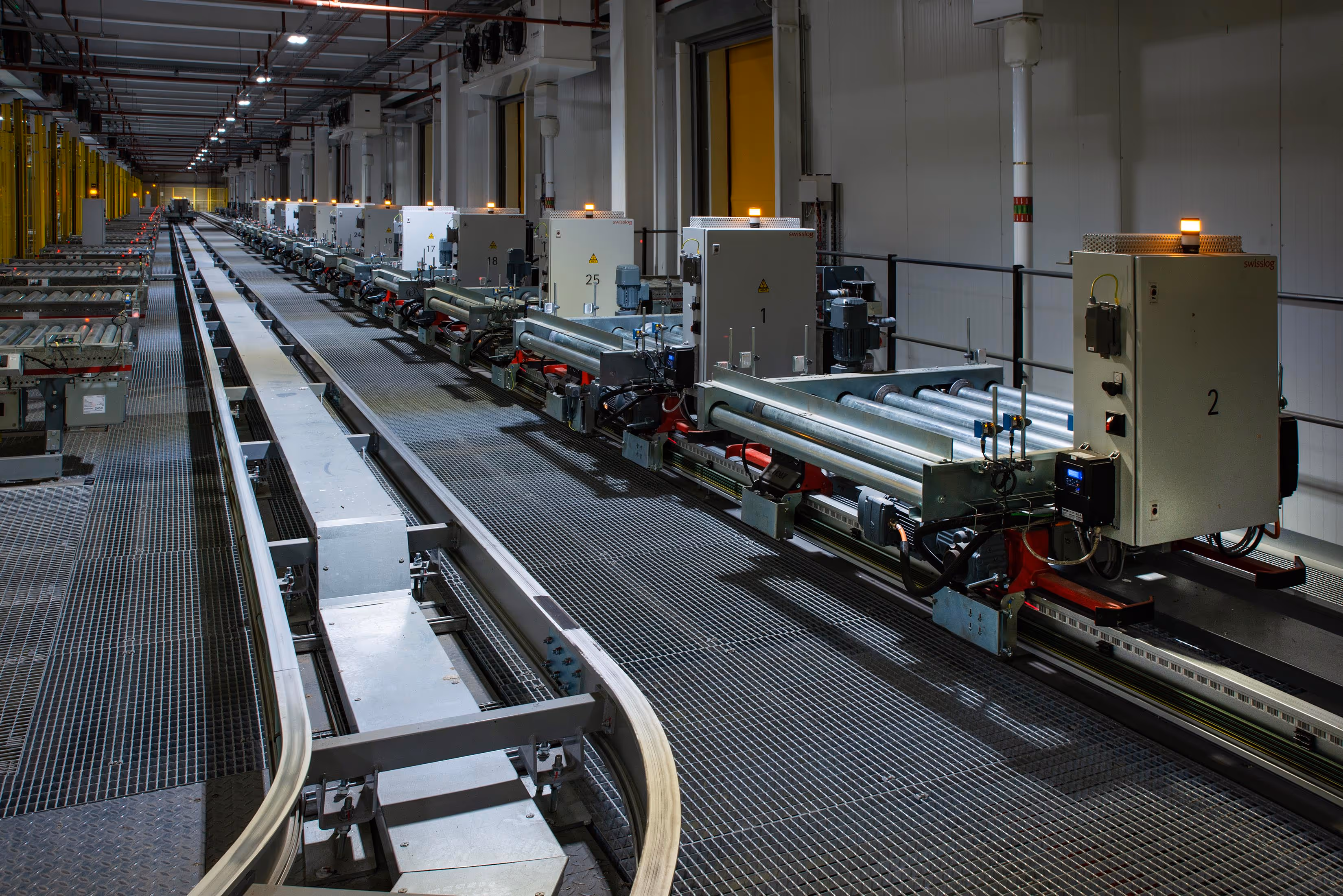 Inside an industrial factory