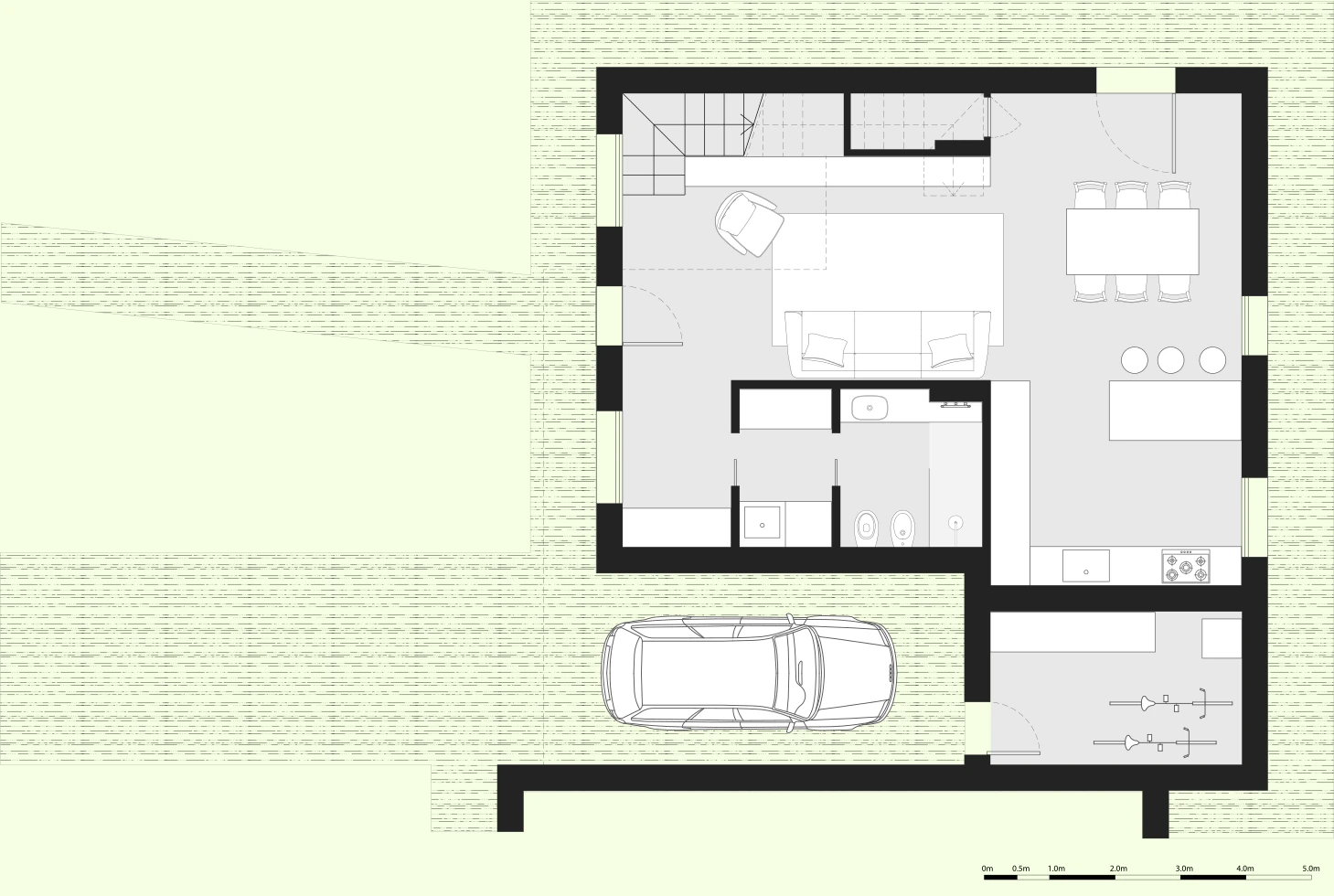 Villa n° 5 - planimetria piano terra