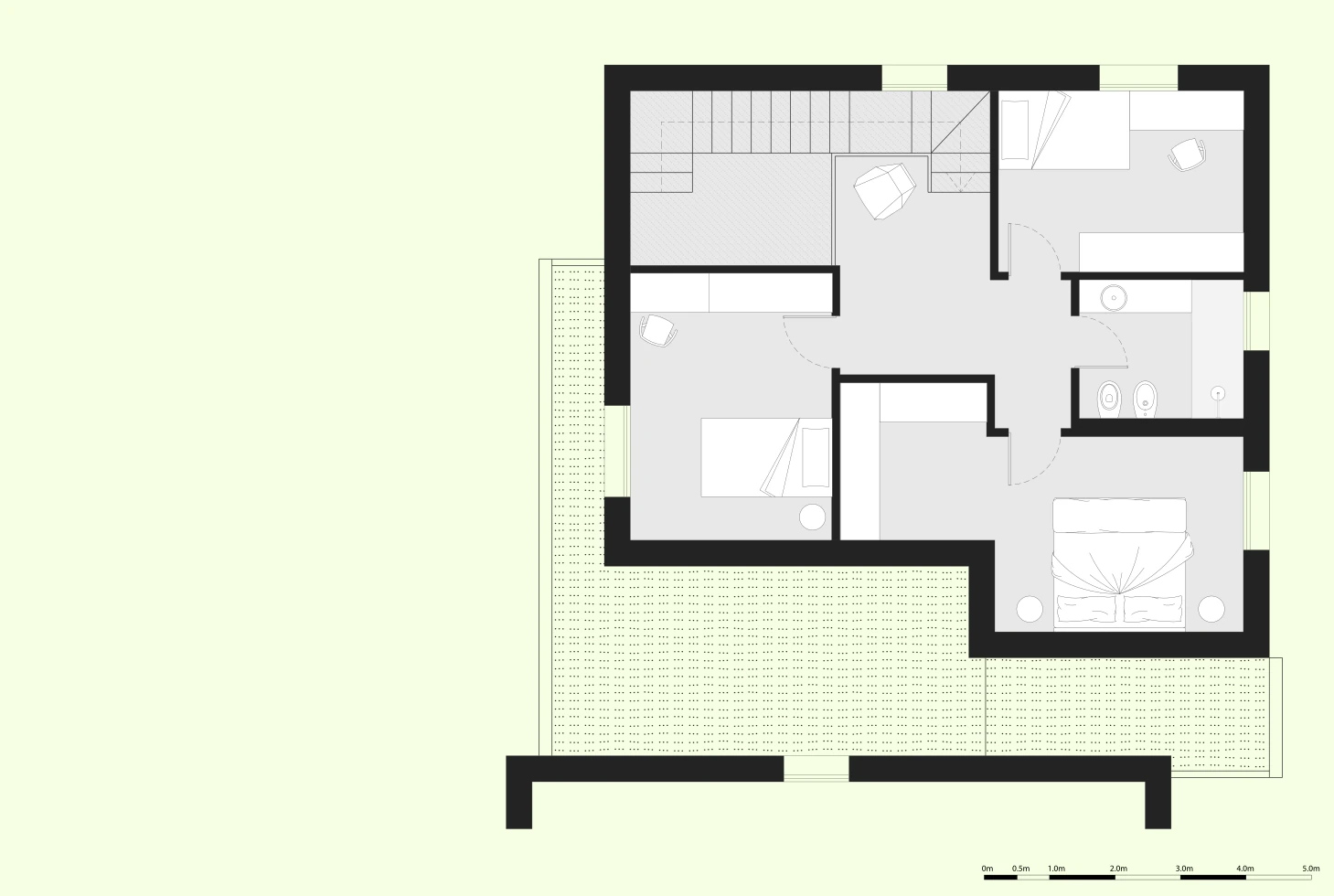 Villa n° 5 - planimetria primo piano