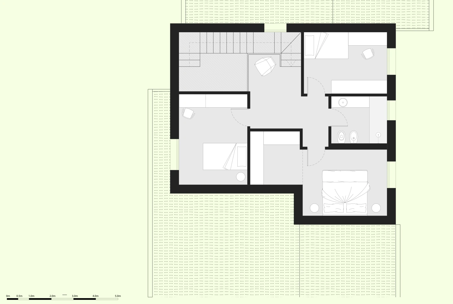 Villa n° 6 - planimetria primo piano