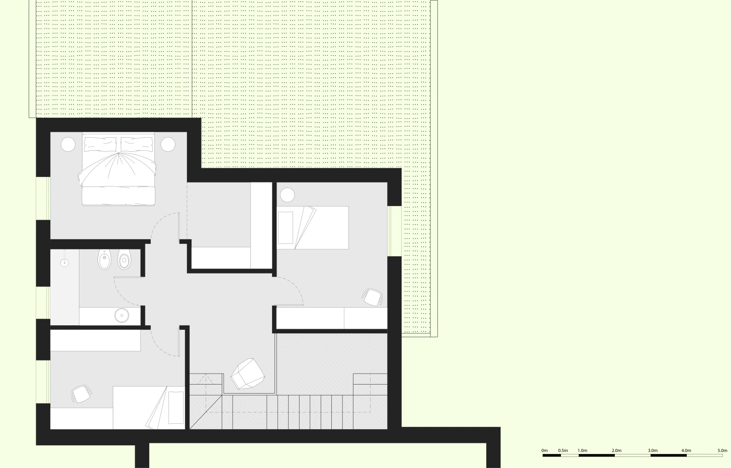 Villa n° 1 - planimetria primo piano