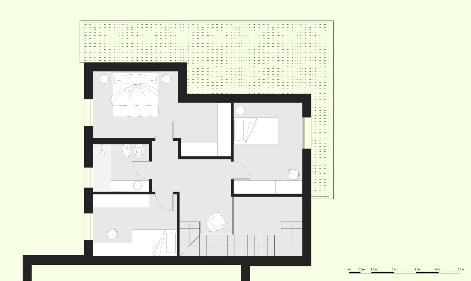 Villa n° 4 - planimetria primo piano