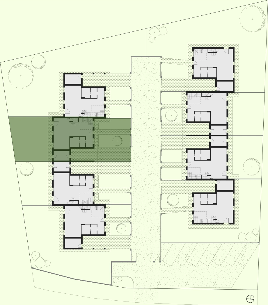 Villa n° 3 - planimetria residence evidenziata