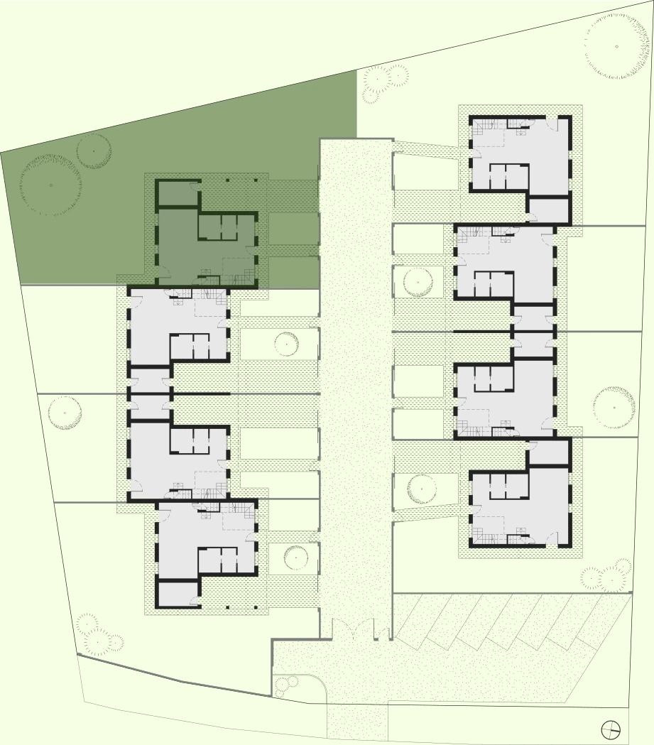 Villa n° 4 - planimetria residence evidenziata