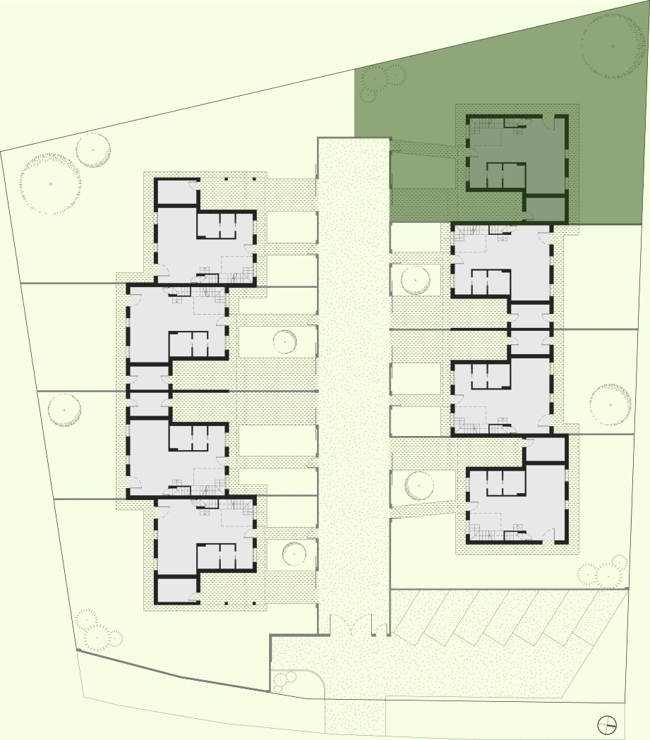 Villa n° 5 - planimetria residence evidenziata