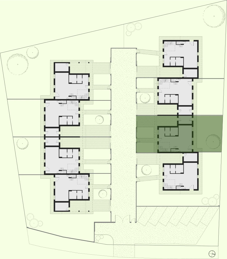 Villa n° 7 - planimetria residence evidenziata