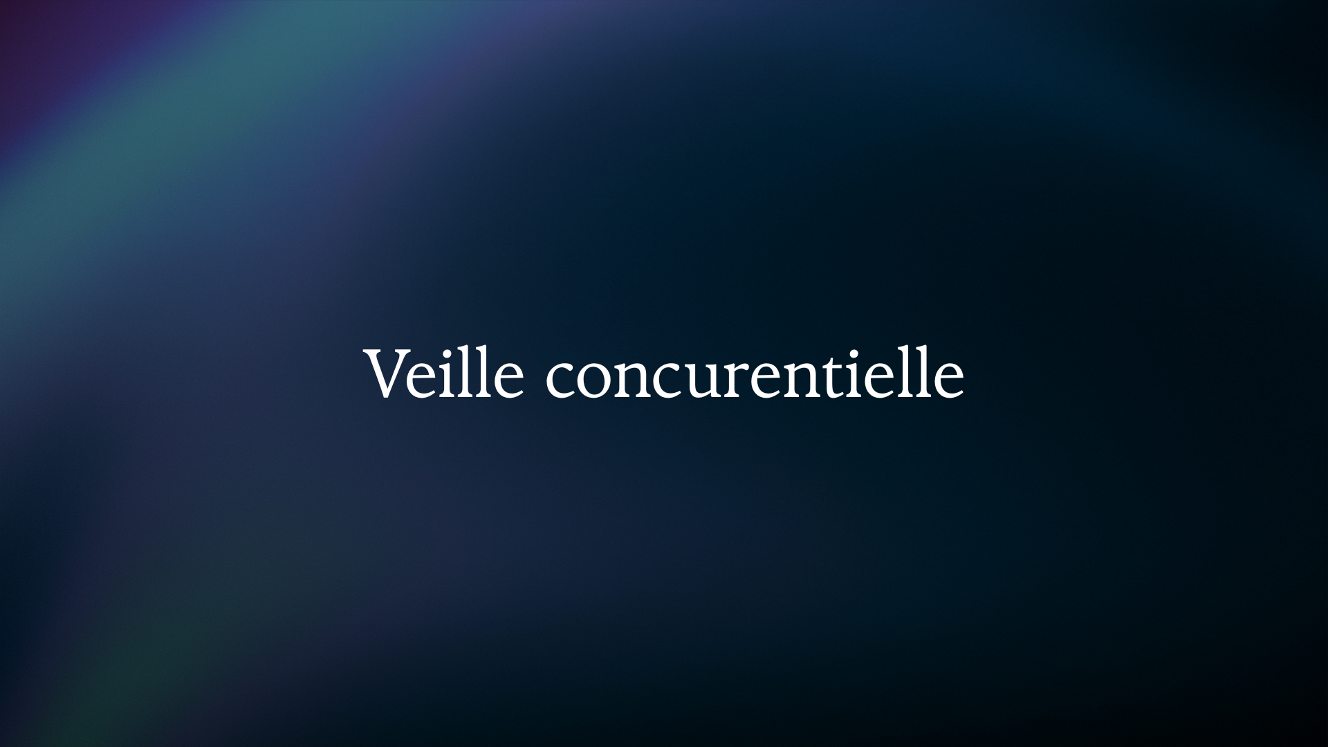 Veille concurrentielle