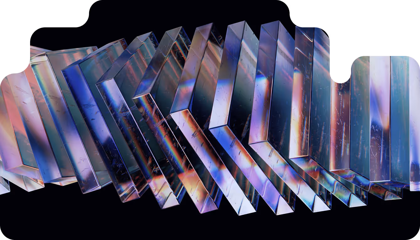 A group of mirrors sitting on top of a black surface.