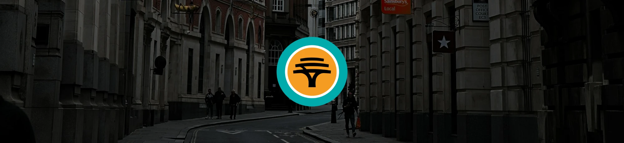 FNB emblem over a city street