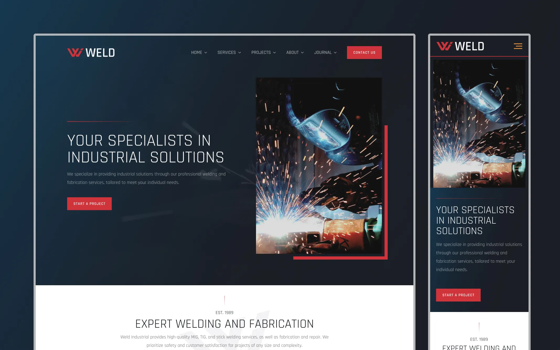 Homepage v2 desktop and mobile mockup