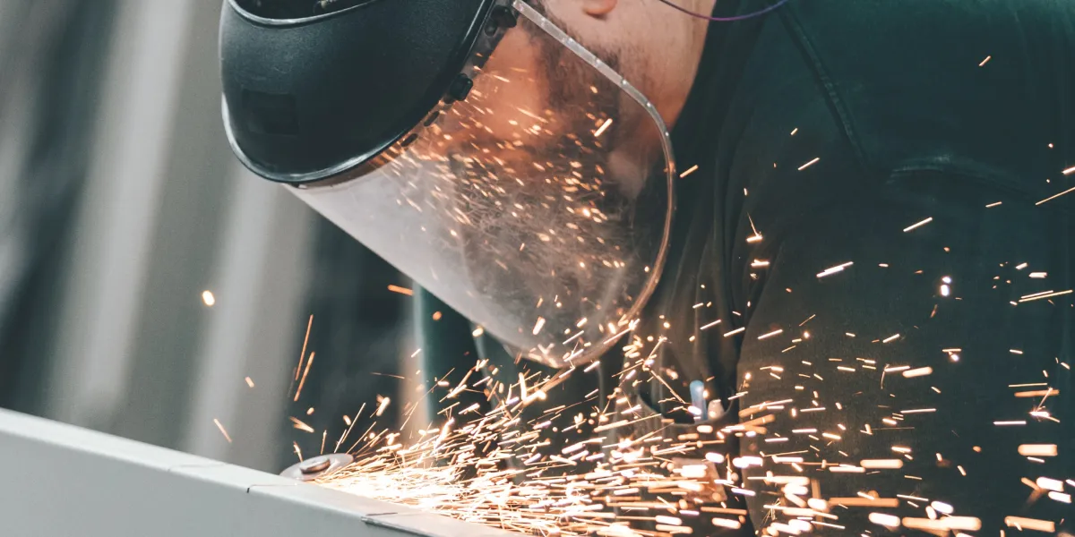 Up close to grinder