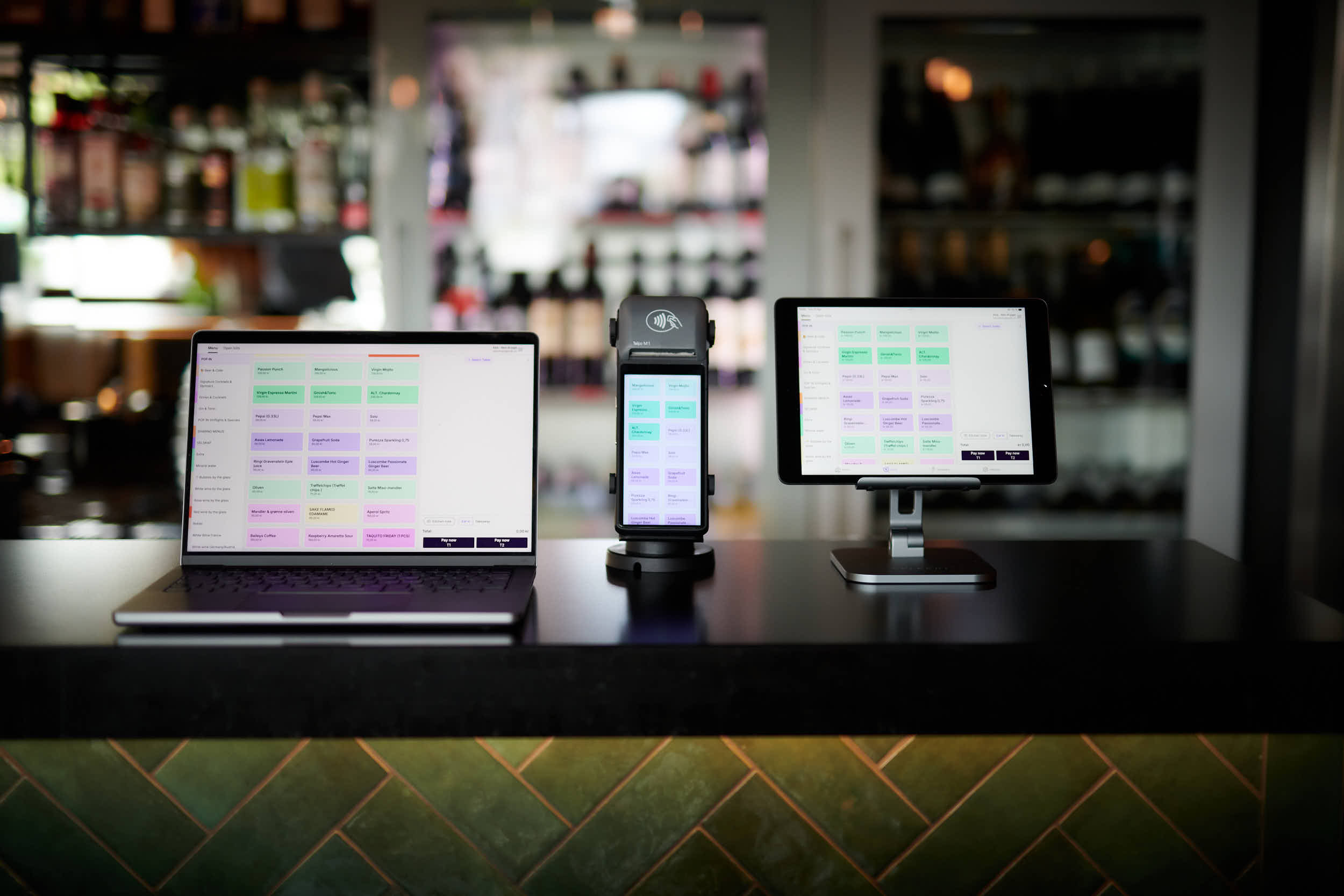 Bilde av moderne kassesystem for bar og restaurant