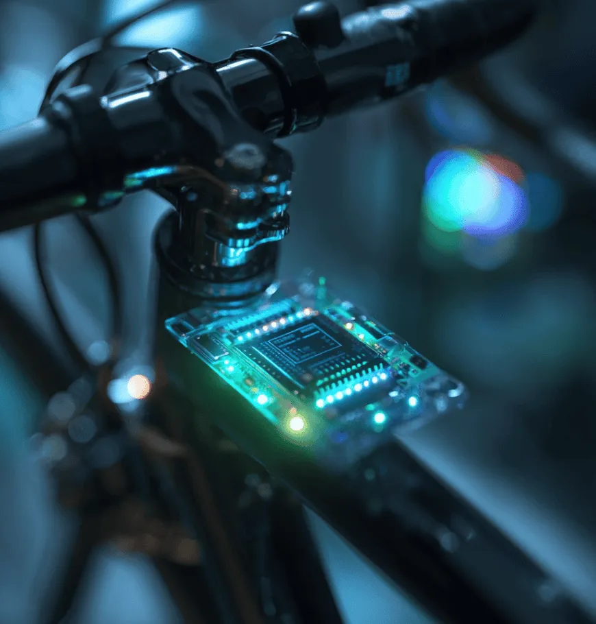 Whistle Bikes integrated sensor suite with torque, cadence & IMU technology for precision e-bike performance