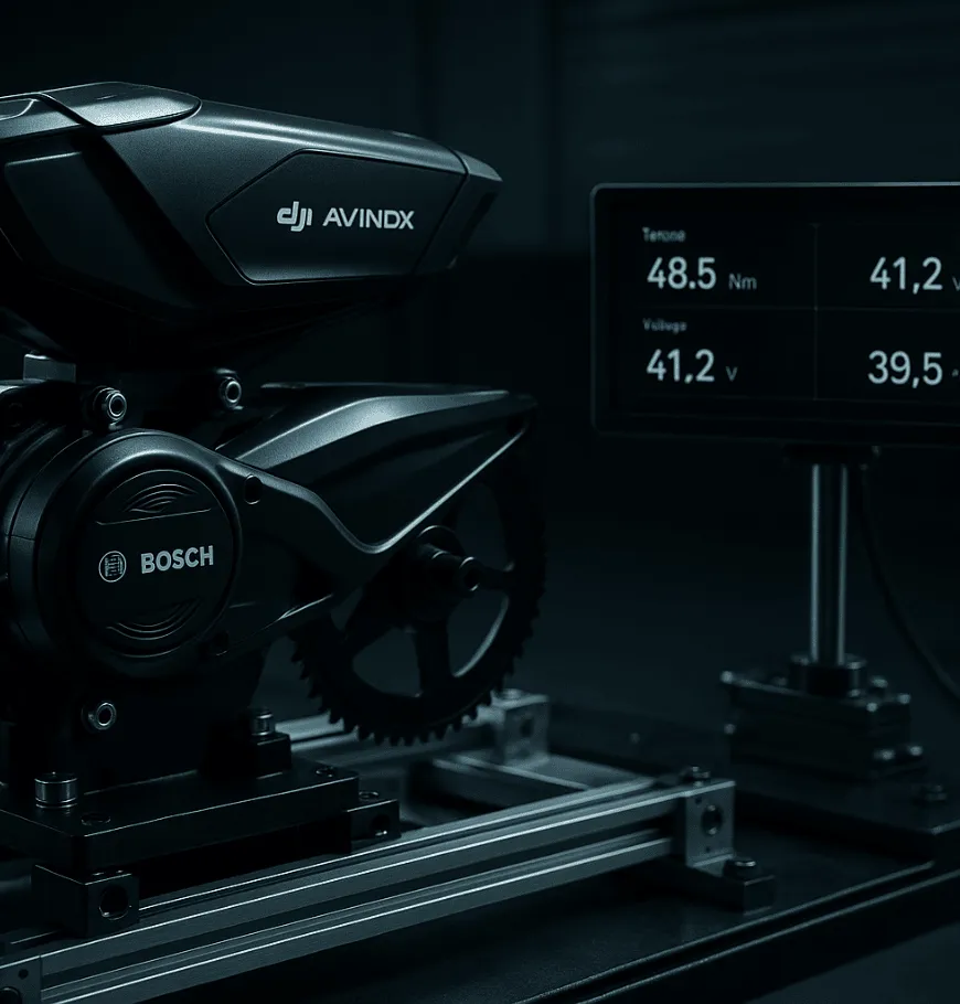 Whistle Bikes smart-power drive units featuring Bosch Performance CX, DJI Avinox & integrated battery analytics