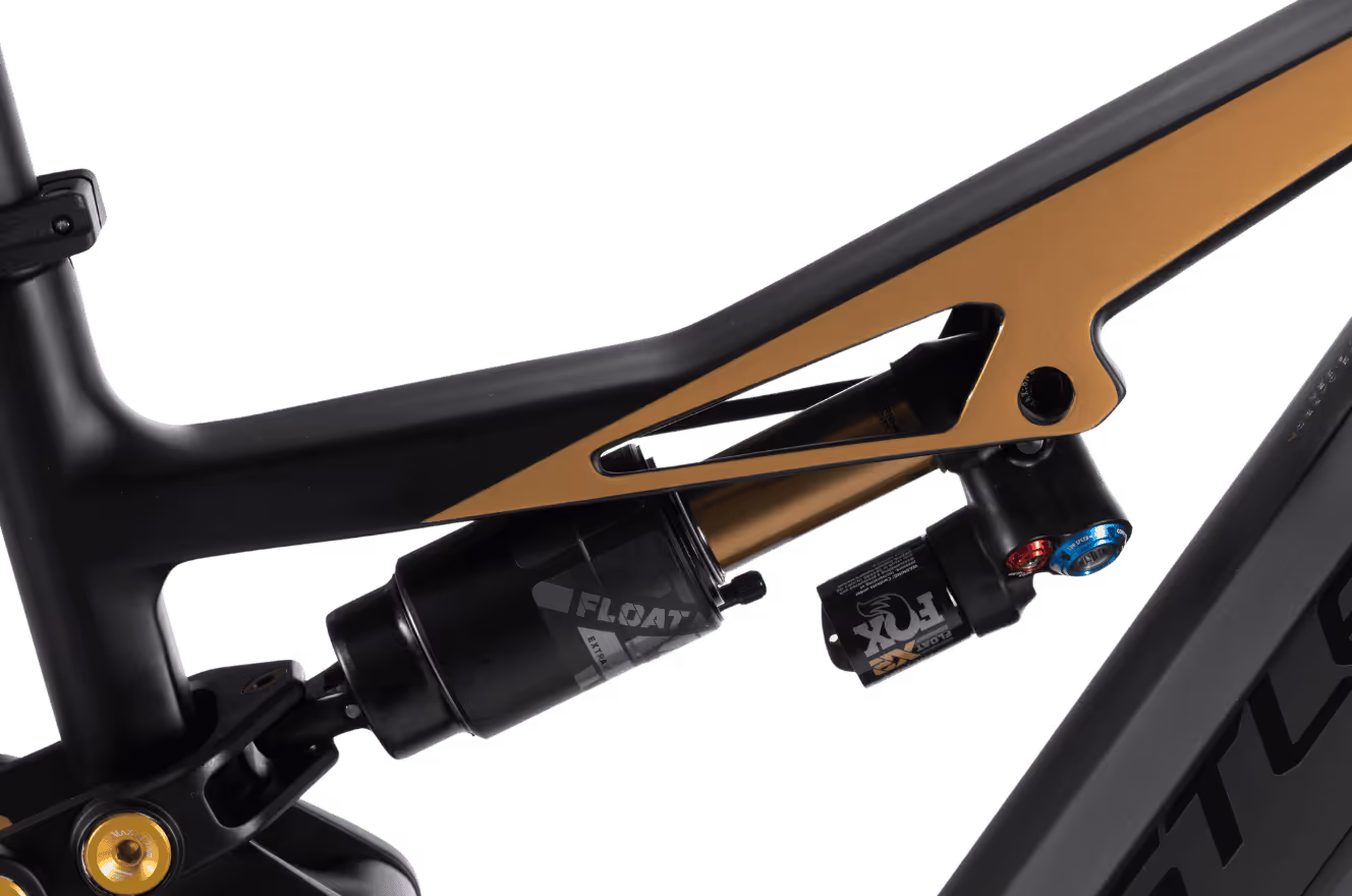 Whistle Bikes e-MTB rear suspension – innovative full-carbon performance design
