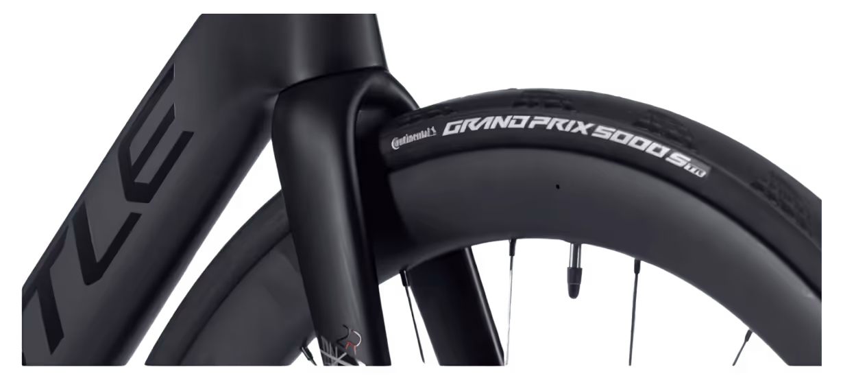 Whistle Bikes high-performance road bike Continental Grand Prix 5000 S TR tire with advanced technology and precision innovation