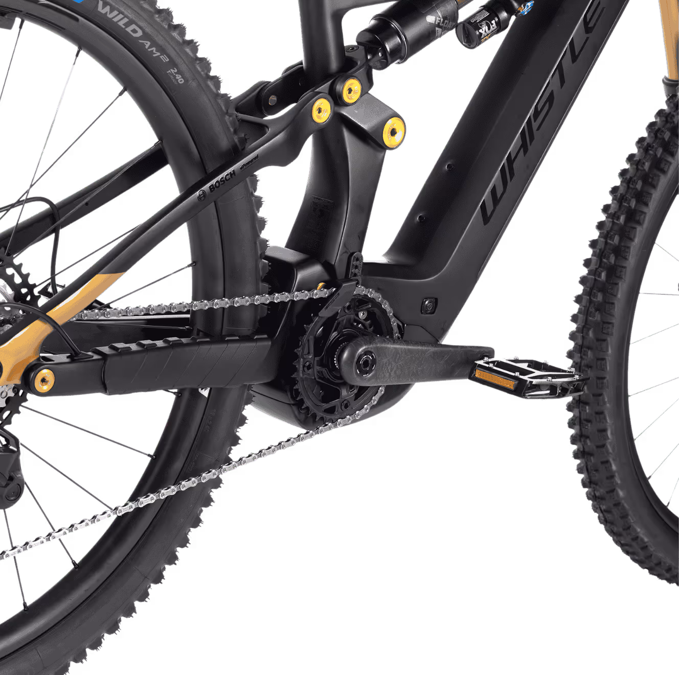 Whistle Bikes e-MTB rear deiralleur – innovative full-carbon performance design handlebar. Advanced desgined for e-enduro