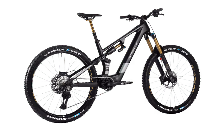 Whistle Bikes AXR C8.6 full suspension e-bike mountain bike in Toray T700 carbon for performance, innovation, precision design