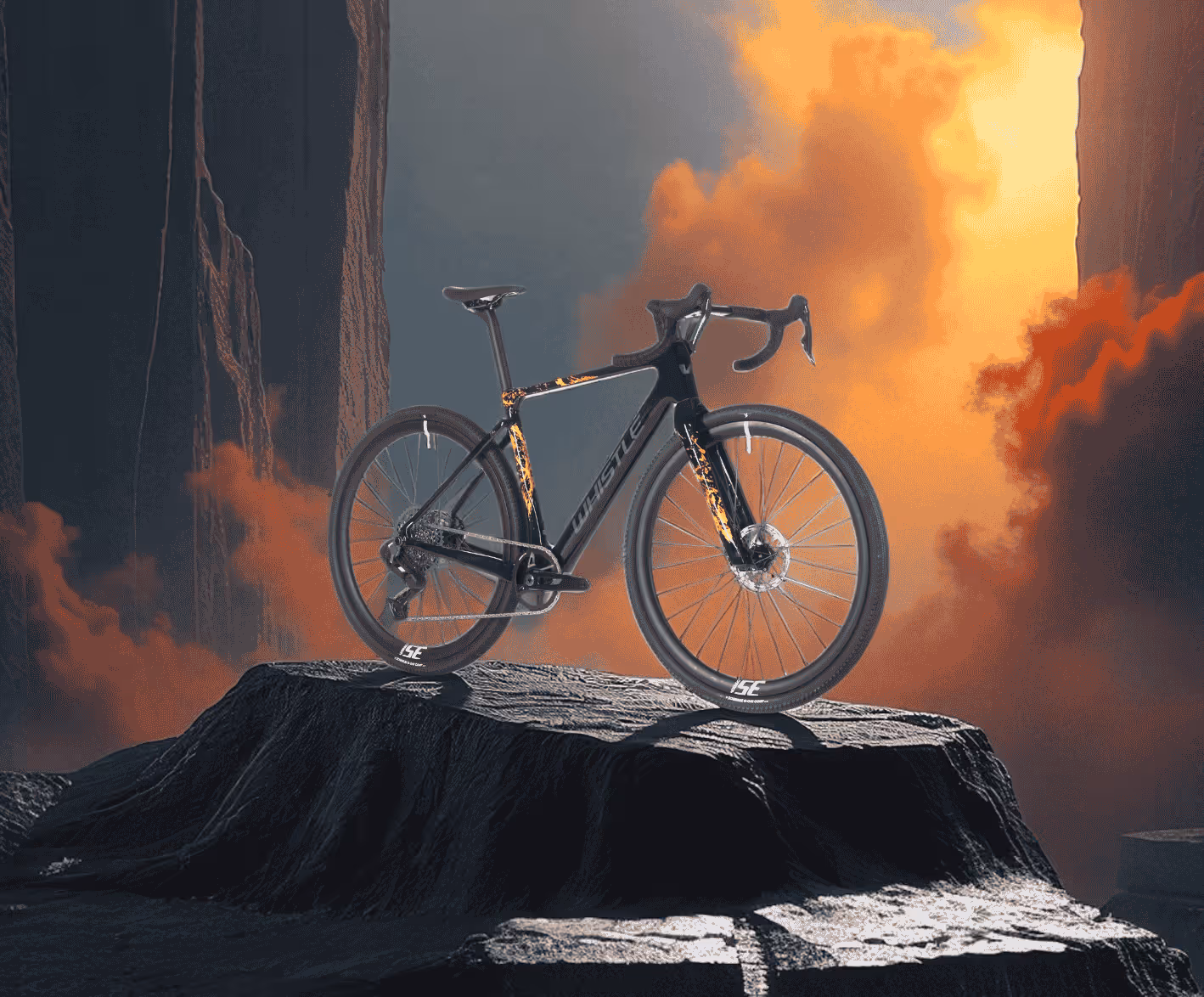 Whistle Bikes Kiowa full-carbon gravel bike in Toray T800, innovative performance design and precision engineering