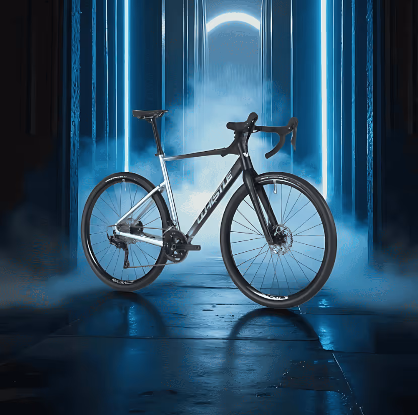 Whistle Bikes Kiowa Toray T800 carbon road bike with Shimano GRX 440 drivetrain, high-performance technology and innovative aerodynamic design