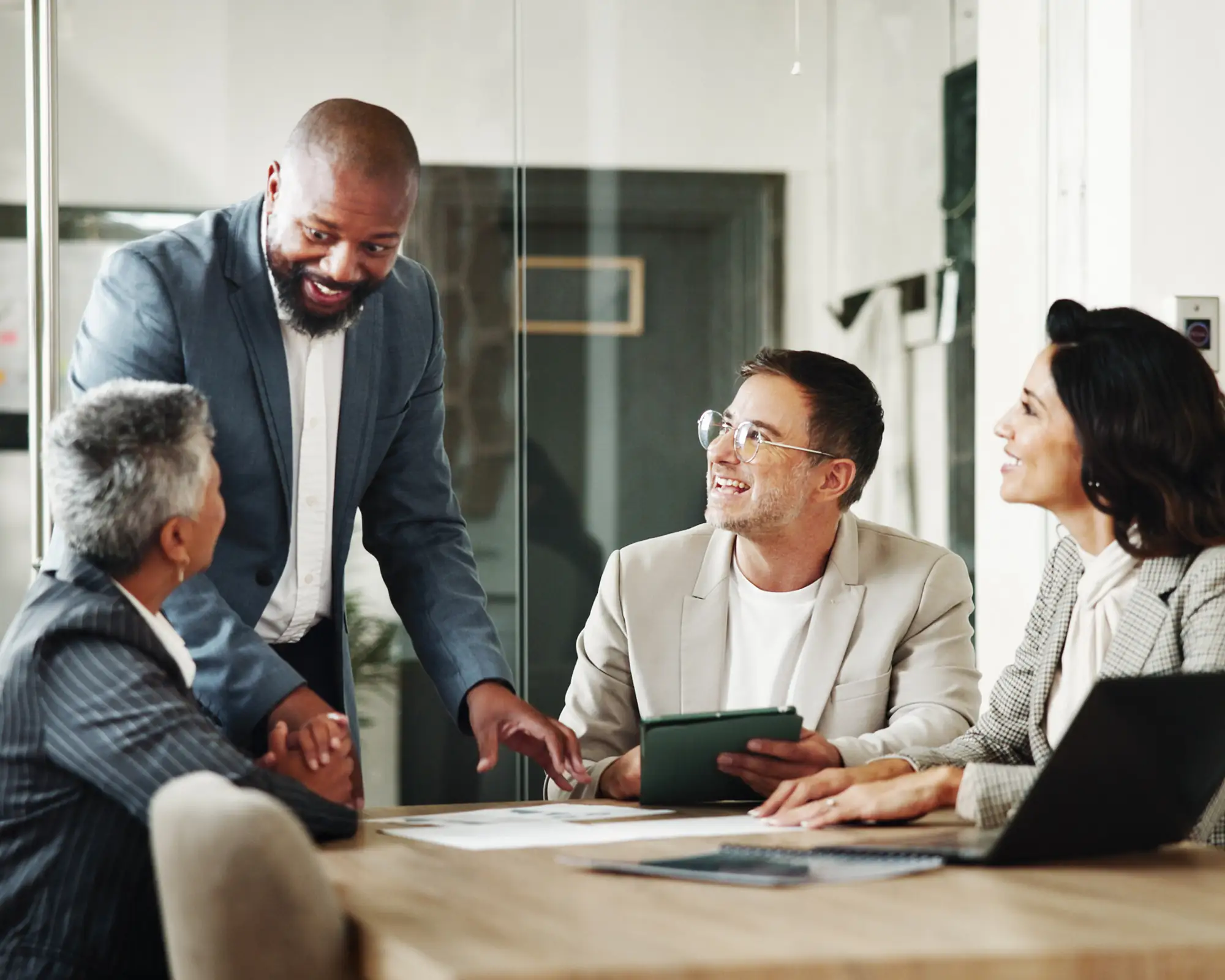 Photo d'une équipe en formation leadership