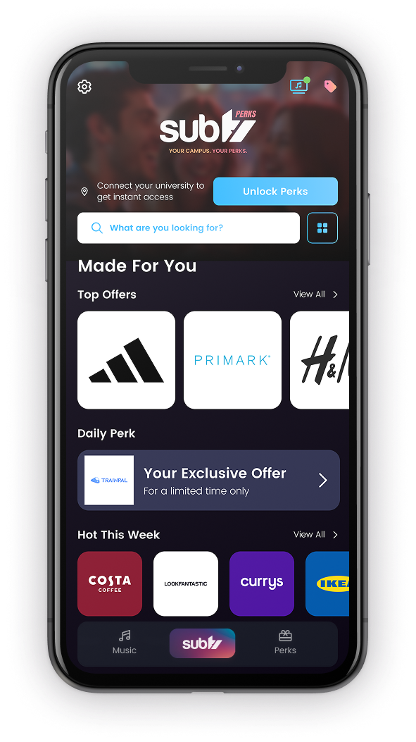 SUBTV PERKS - Unlock your student perks