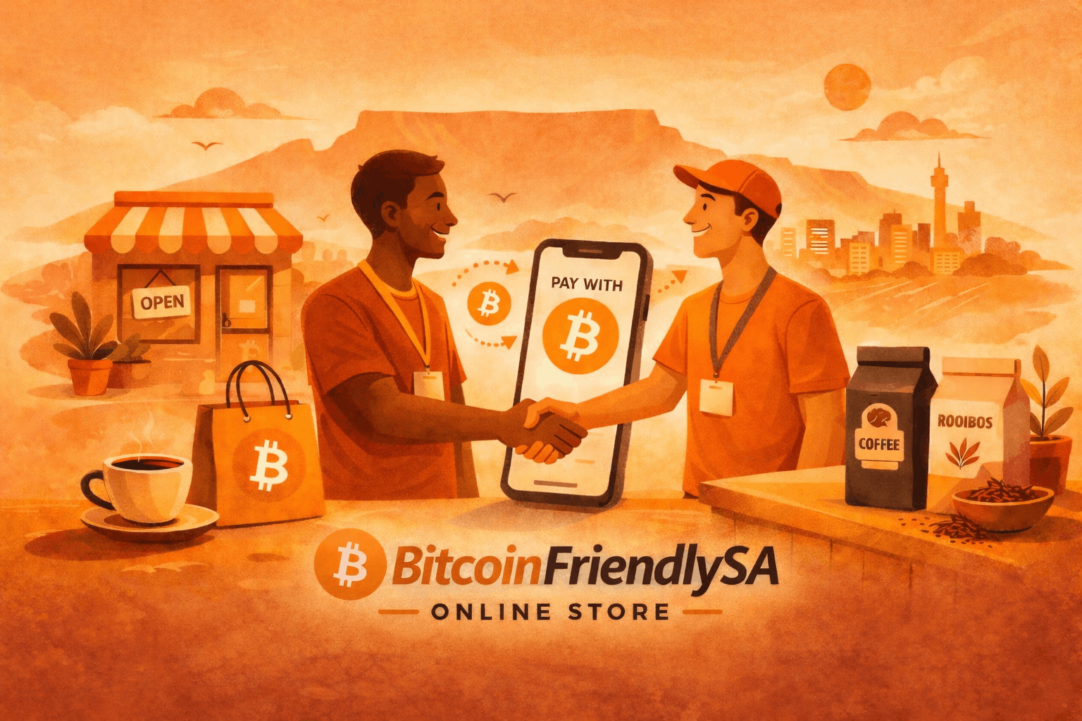 The BitcoinFriendlySA store is live