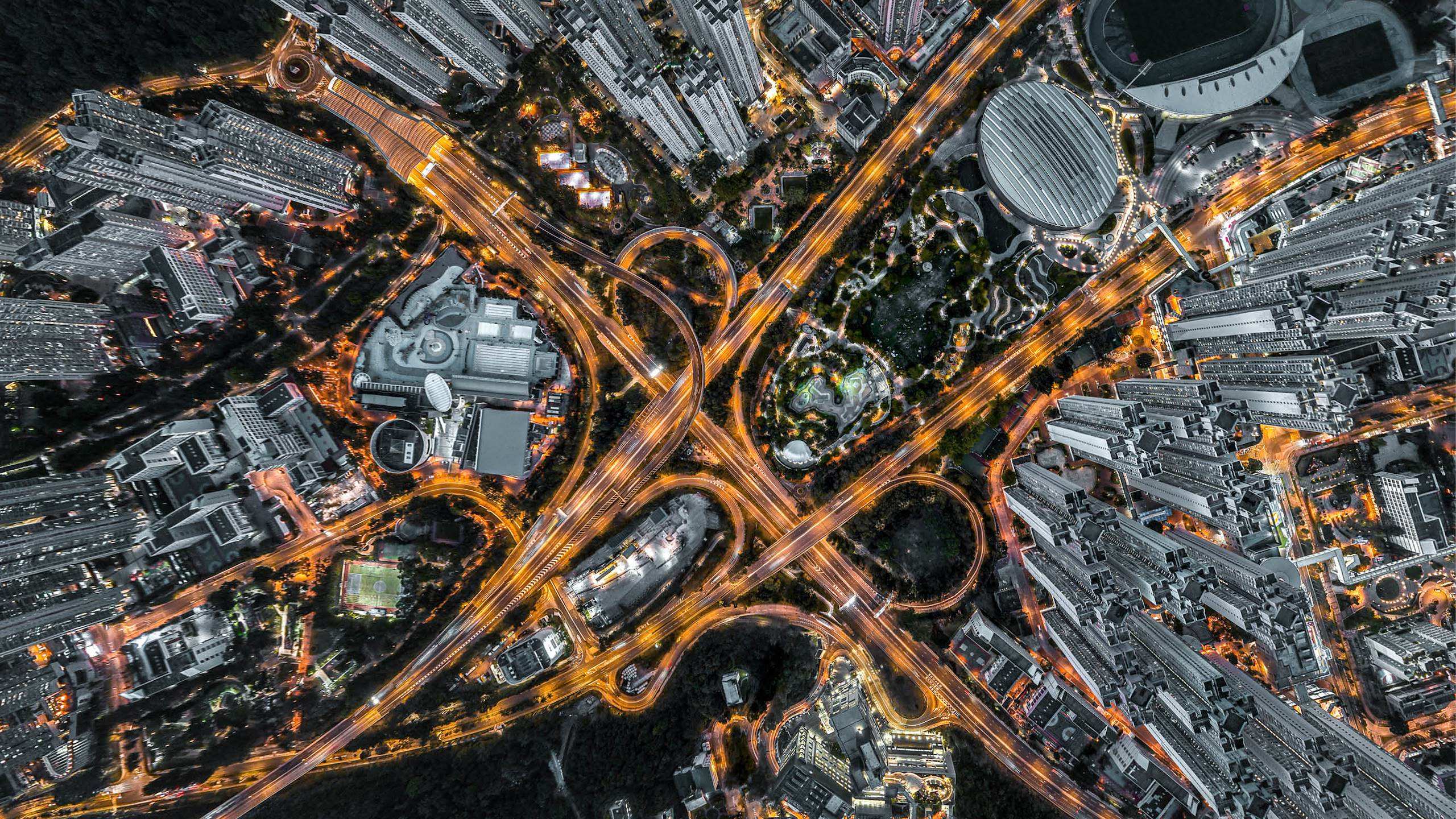 Birds Eye View of Hong Kong