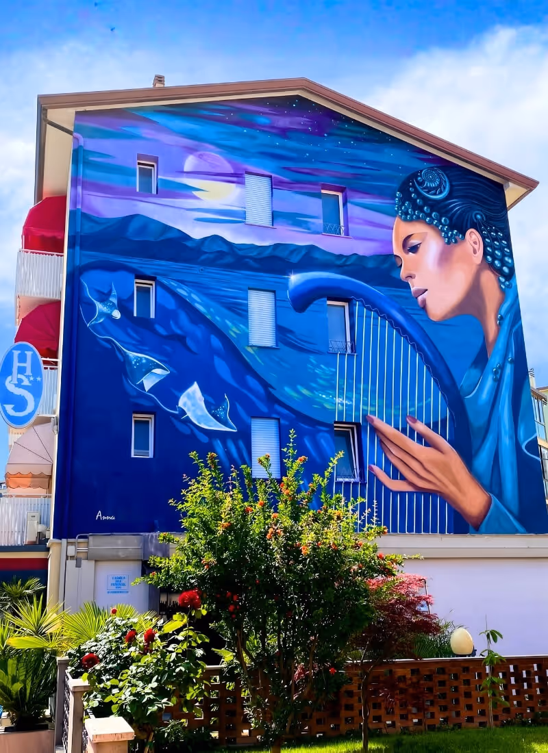 Art mural contemporain, fresque décorative par muraliste pro