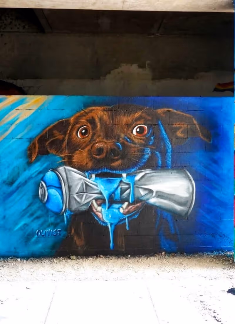 Fresque animalière murale, peinture réaliste par muraliste professionnel
