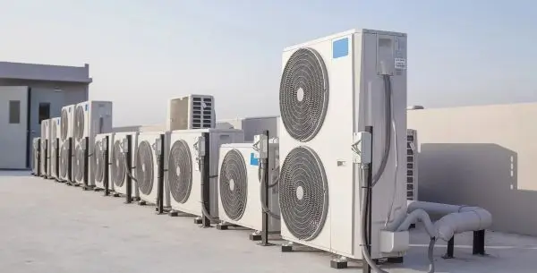 Rooftop commercial HVAC units recently installed by NW Energy Conservation.