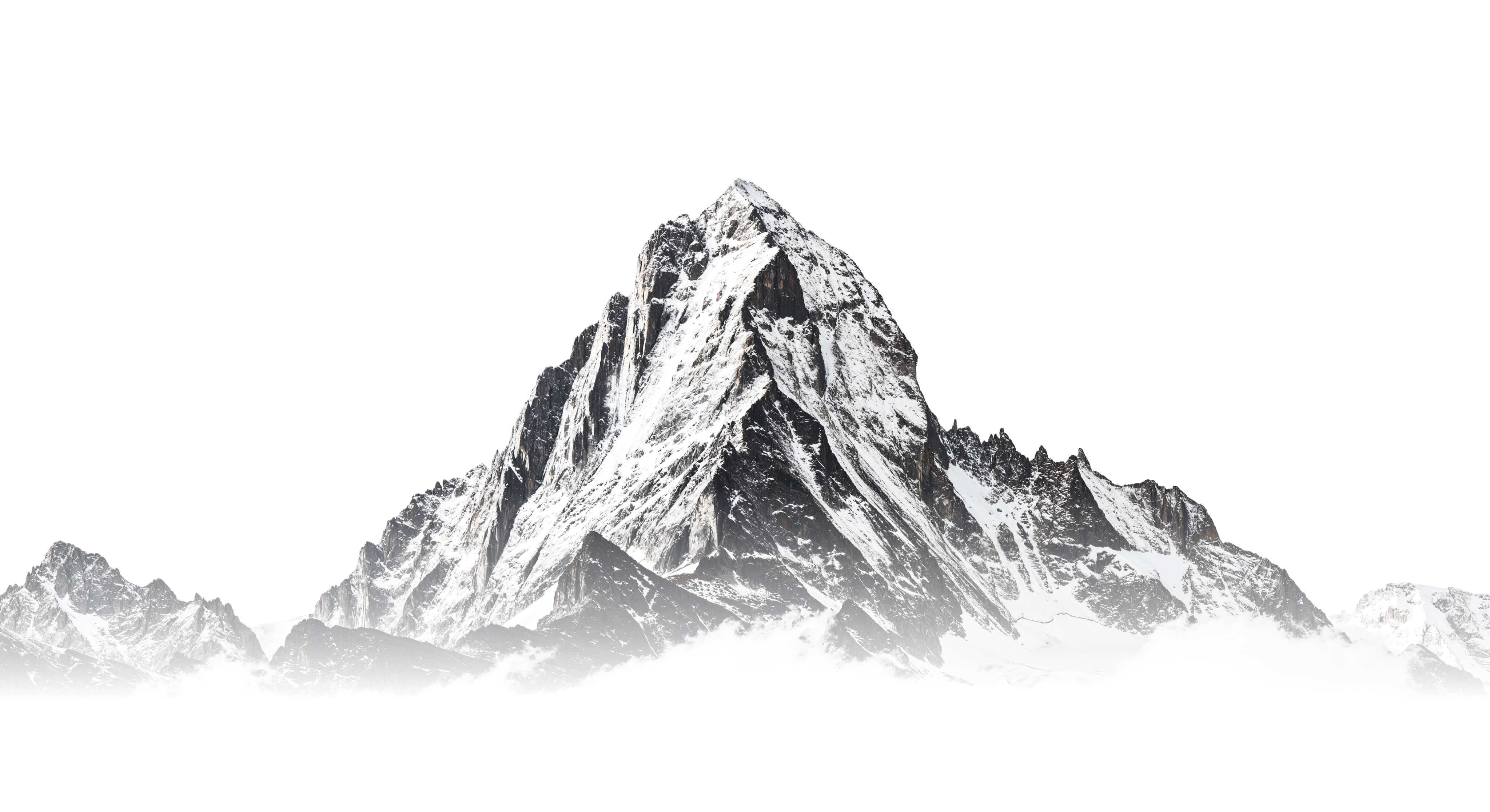 Snowy mountain peak