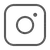 Instagram icon in a rounded square outline.